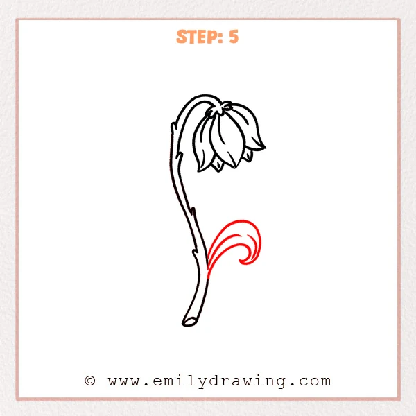 how to draw a dead flower - Step 5